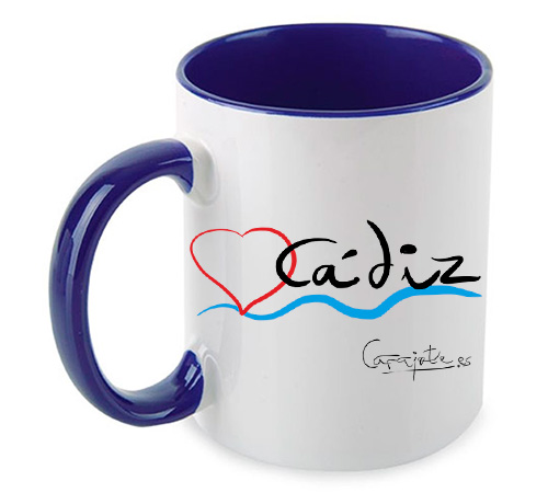 Taza Love Cádiz diseño exclusivo Carajote.es